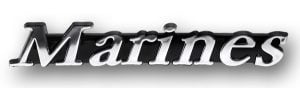 Marines Triple Chrome Plated Adhesive ABS  Emblem