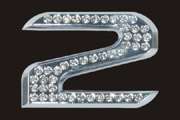 Chrome Number Style Crystal - 2