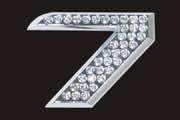Chrome Number Style Crystal - 7