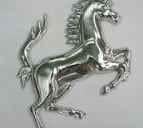 Stallion Horse Chrome Auto Emblem Facing RIGHT