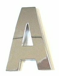 Chrome Letter Style 3 - A
