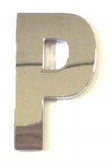 Chrome Letter Style 3 - P