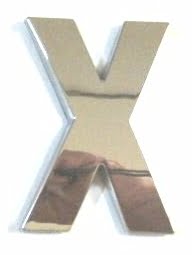 Chrome Letter Style 3 - X