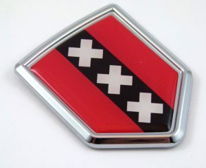 Amsterdam Crest 3D Chrome Emblem