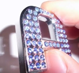 Crystal Chrome Letters BLUE - A