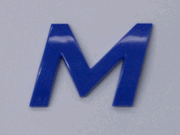 Blue Letter - M