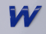 Blue Letter - W