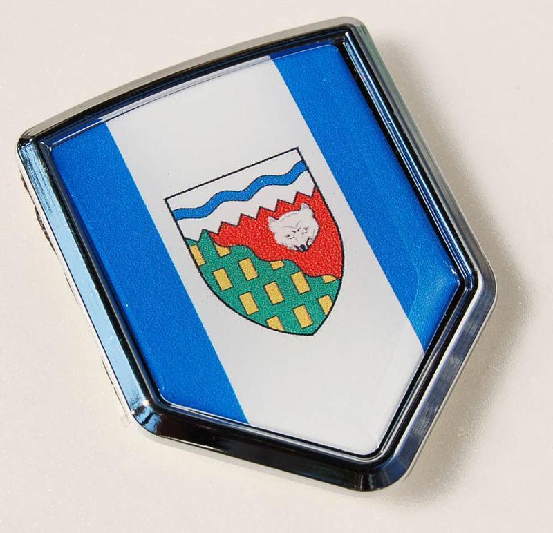 Canada Northwest Teritories Flag Crest Chrome Emblem Decal