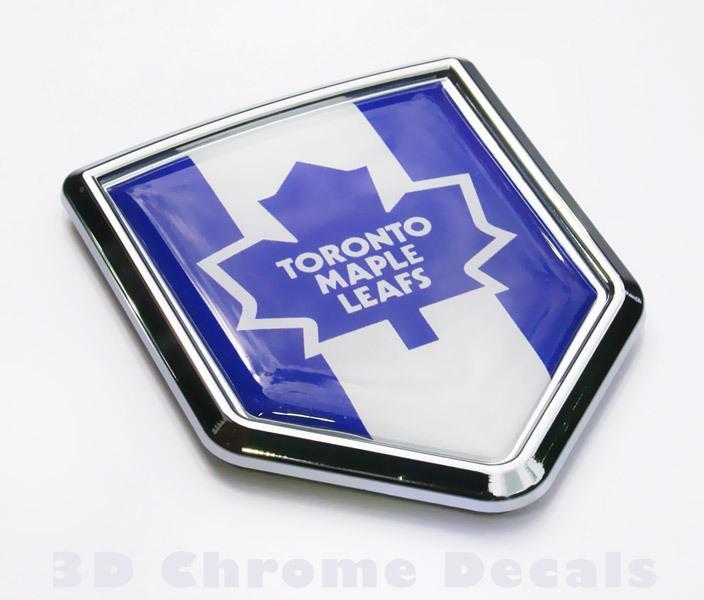 Canada Toronto Maple Leafs Flag Crest Chrome Emblem Decal