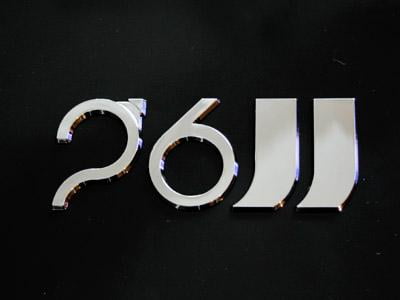 26 Inch Rim Size Chrome Auto Emblem