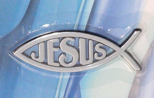 Jesus Fish Chrome Emblem SMALL