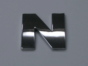 Chrome Letter Style 5 - N
