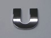 Chrome Letter Style 5 - U