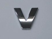 Chrome Letter Style 5 - V