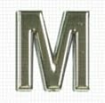 Chrome Letter Style 1 - M