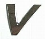 Chrome Letter Style 2 - V