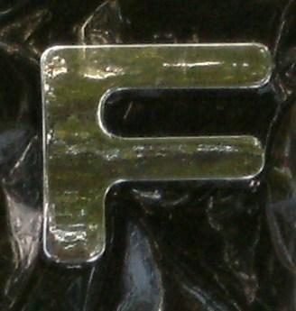 Chrome Letter Style 9 - F