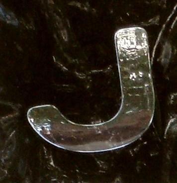 Chrome Letter Style 9 - J