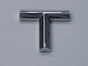 Chrome Letter Style 4 - T