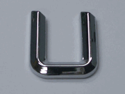 Chrome Letter Style 4 - U