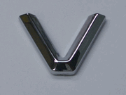 Chrome Letter Style 4 - V