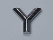 Chrome Letter Style 4 - Y