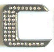 Crystal Chrome Letters BLACK - C