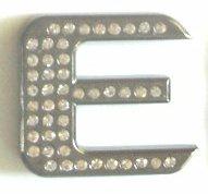 Crystal Chrome Letters BLACK - E