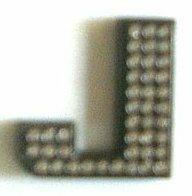 Crystal Chrome Letters BLACK - J