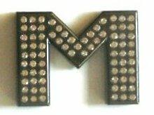 Crystal Chrome Letters BLACK - M
