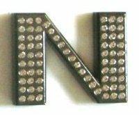 Crystal Chrome Letters BLACK - N