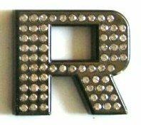 Crystal Chrome Letters BLACK - R