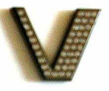 Crystal Chrome Letters BLACK - V