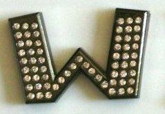 Crystal Chrome Letters BLACK - W