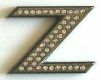 Crystal Chrome Letters BLACK - Z