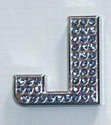 Crystal Chrome Letters BLUE - J