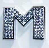 Crystal Chrome Letters BLUE - M