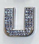 Crystal Chrome Letters BLUE - U