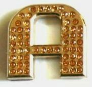 Crystal Chrome Letters GOLD - A