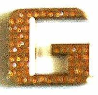 Crystal Chrome Letters GOLD - G