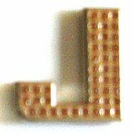 Crystal Chrome Letters GOLD - J