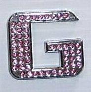 Crystal Chrome Letters PINK - G