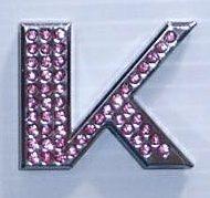Crystal Chrome Letters PINK - K