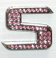 Crystal Chrome Letters PINK - S