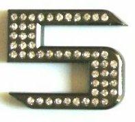 Crystal Chrome Numbers BLACK - 5