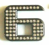 Crystal Chrome Numbers BLACK - 6