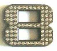 Crystal Chrome Numbers BLACK - 8