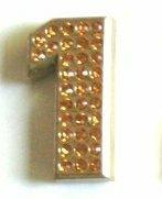 Crystal Chrome Numbers GOLD - 1