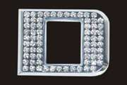 Chrome Letter Style Crystal - D