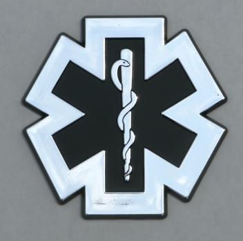 EMS Black and Chrome Emblem